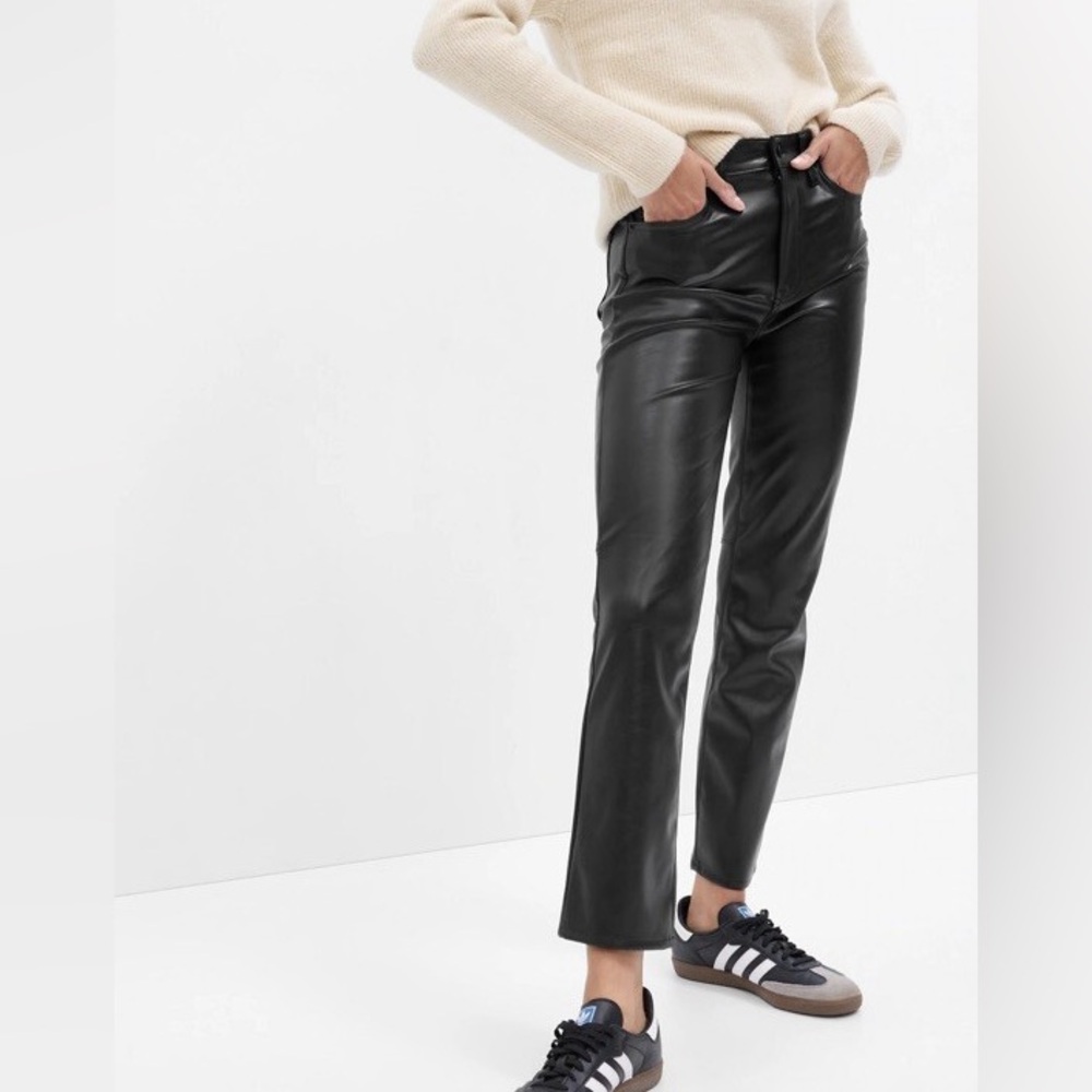 Gap Vintage Slim High Rise leather pants